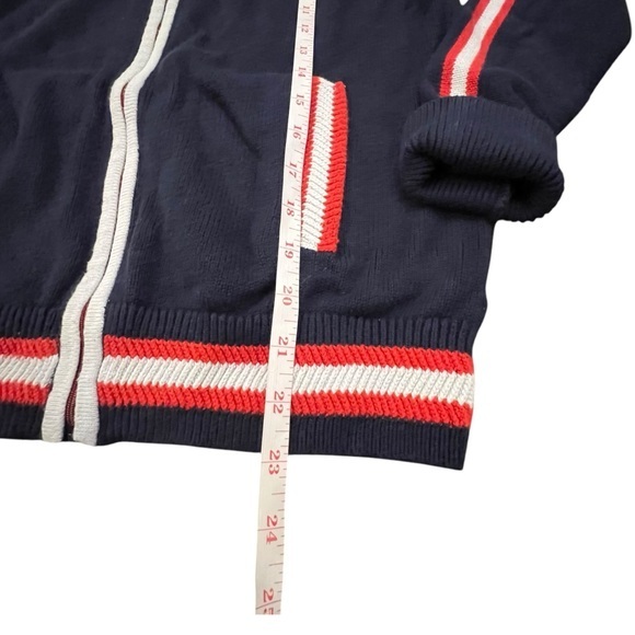 Tommy Hilfiger Full Zip Sweater Jacket Adult Small Blue Preppy Logo Nautical - Picture 8 of 16